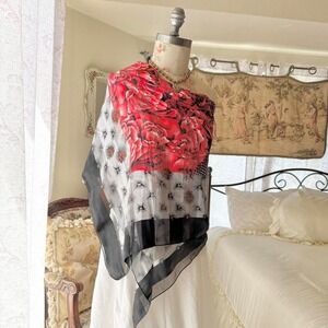 boho‎ floral illusion scarf